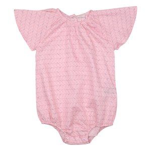 Fendi Baby Flutter Sleeve Pink Logo Romper